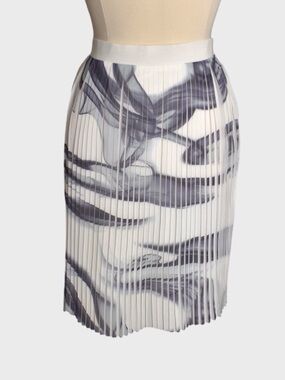 Creation L Pleated Abstract Print Skirt